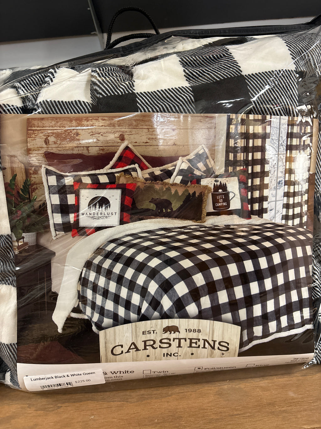 Lumberjack Black & White Bedding Set