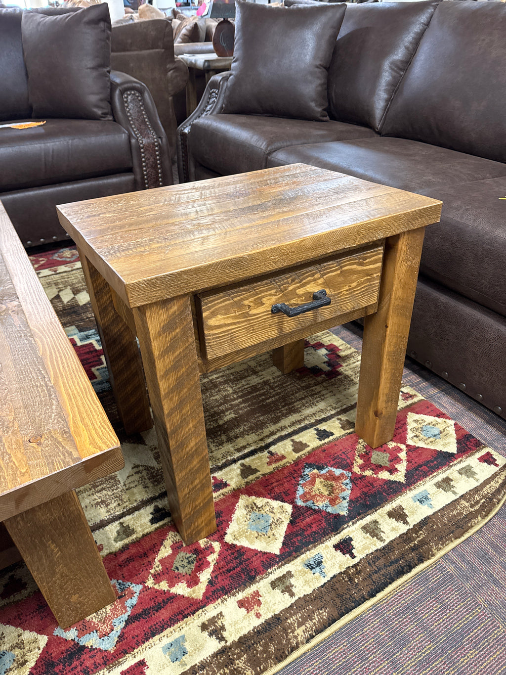 The Sawmill Collection 1 drawer end table - Stock Item!