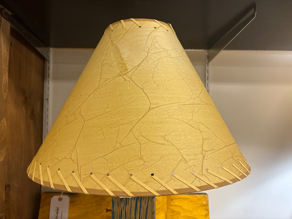 6 X 18 Crackle Shade with Suede Lacing