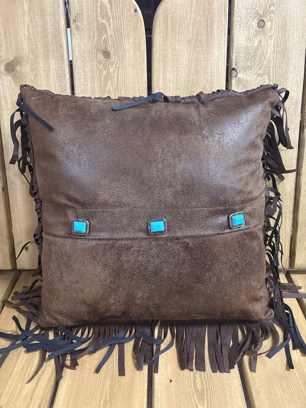 3 Turquoise Conchos Pillow