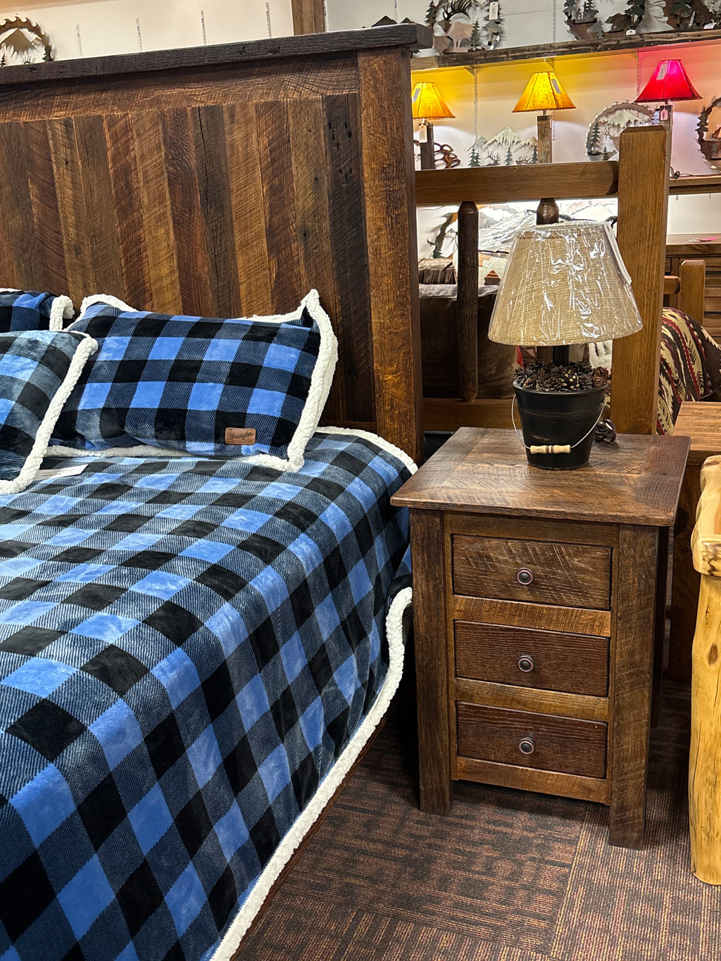 Barnwood Three Drawer Nightstand