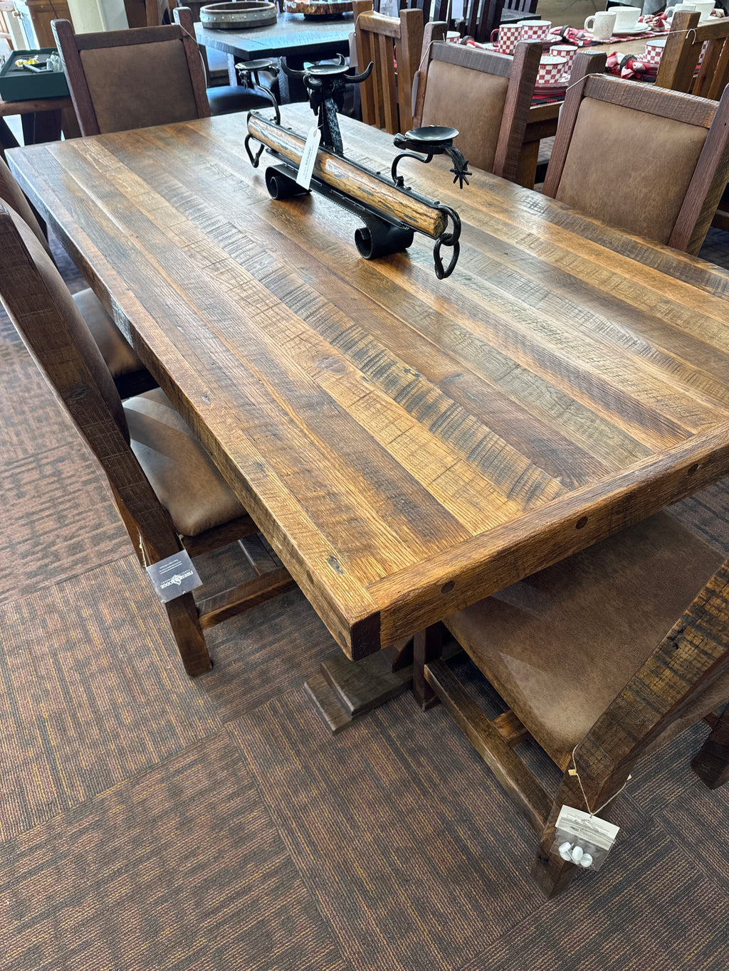 Reclaimed Barnwood 7 foot Dining Table - Stock Item! Save 20%!