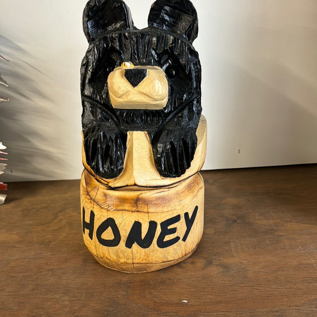 Black Bear in Honey Pot 12” tall, Stock Item!