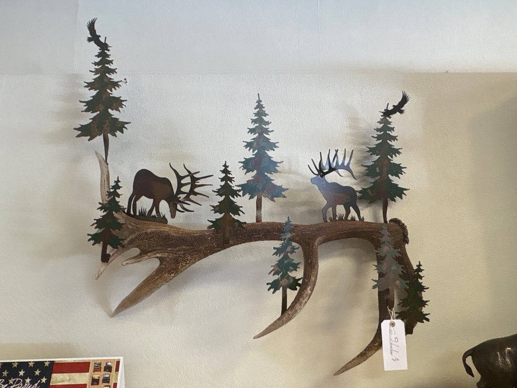 Xtra Large Antler and Metal Art