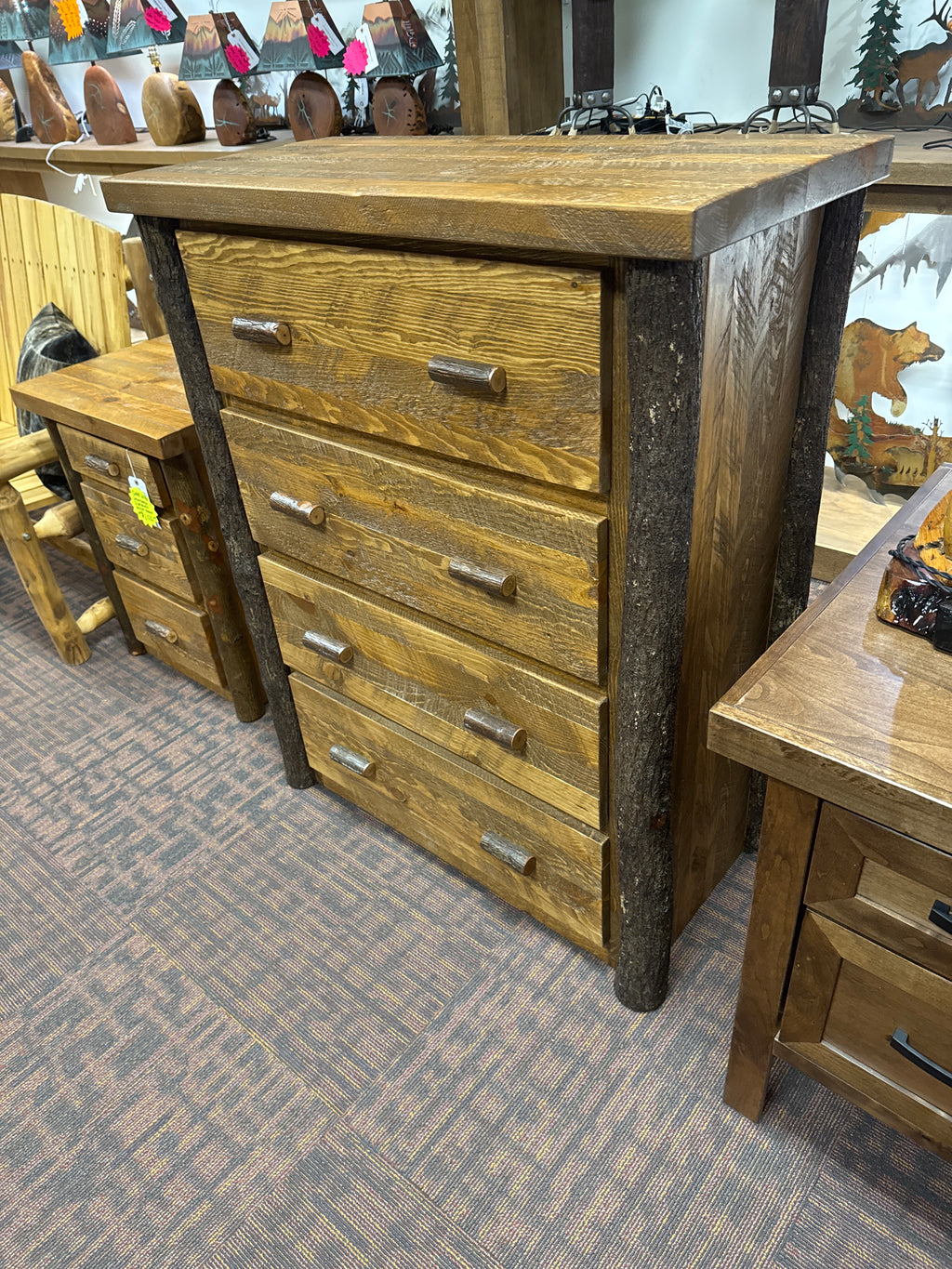 Sawtooth Hickory 4 Drawer Chest - STOCK ITEM! - SAVE 20%!