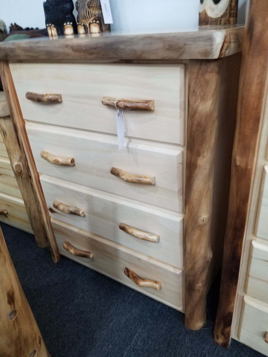 ASPEN LOG 4 DRAWER CHEST - STOCK ITEM!