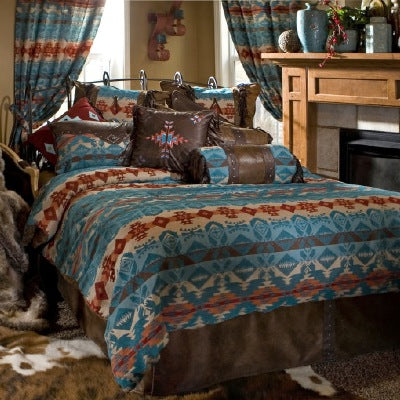 Turquoise Chamarro Bedding Set - Stock Item!