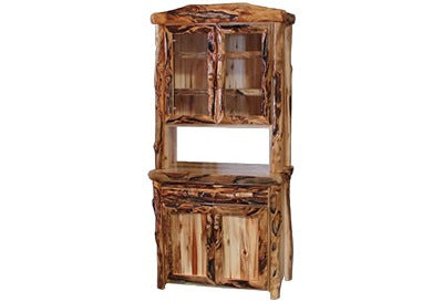 ASPEN LOG Buffet and Hutch in Log Front (39″W) in Wild Panel & Gnarly Log.