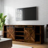 Farmhouse Collection 85" TV Console Aged Whiskey Finish - Stock Item!