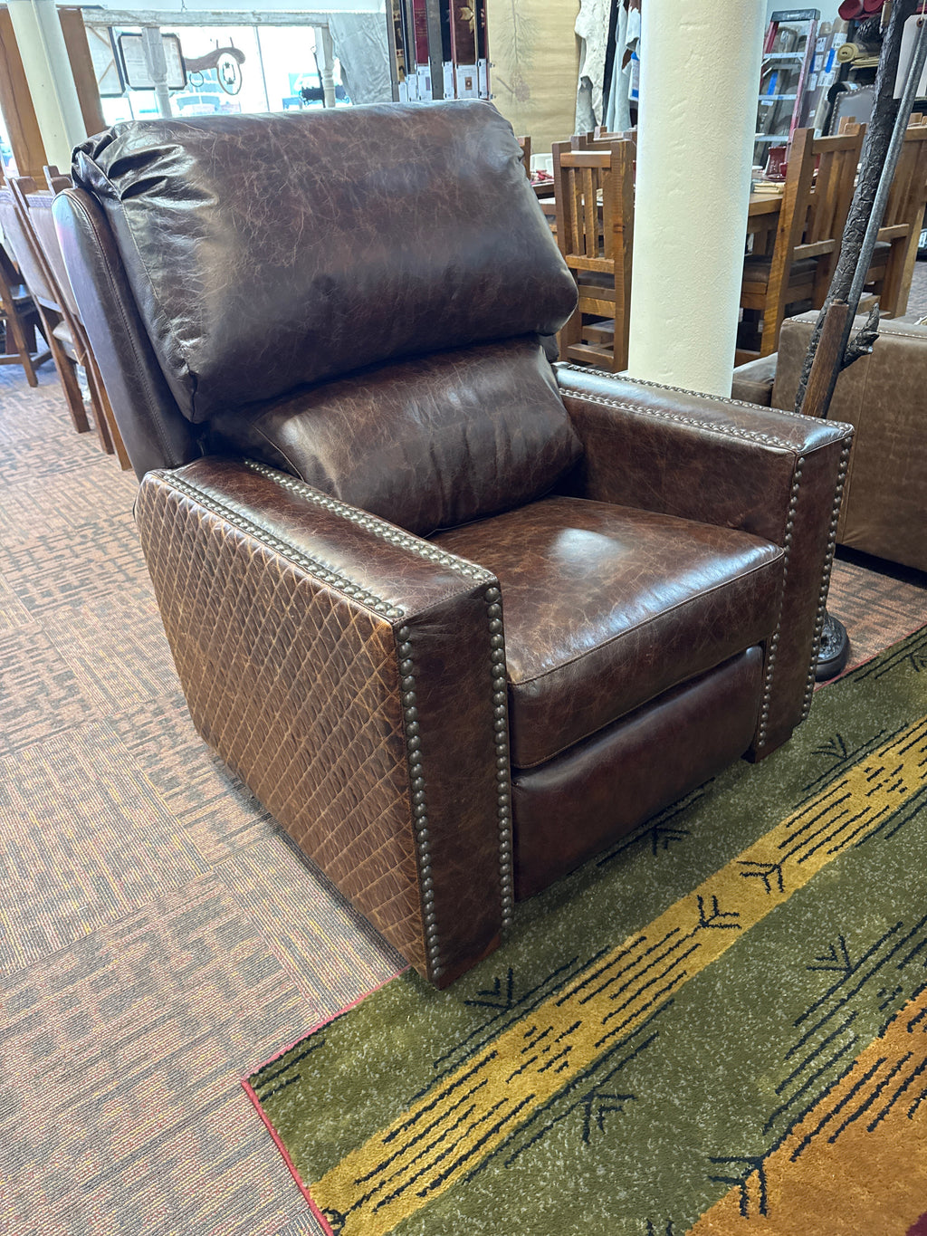 Ethan Leather Recliner. Stock Item! Save 20%!
