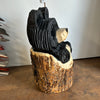 Black Bear in Stump 12” Tall, Stock Item!