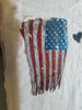 Tattered Metal American Flag 24 inch wide STOCK ITEM1