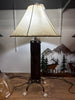 Wood Table Lamp Metal Accents HJTL 002 Dark