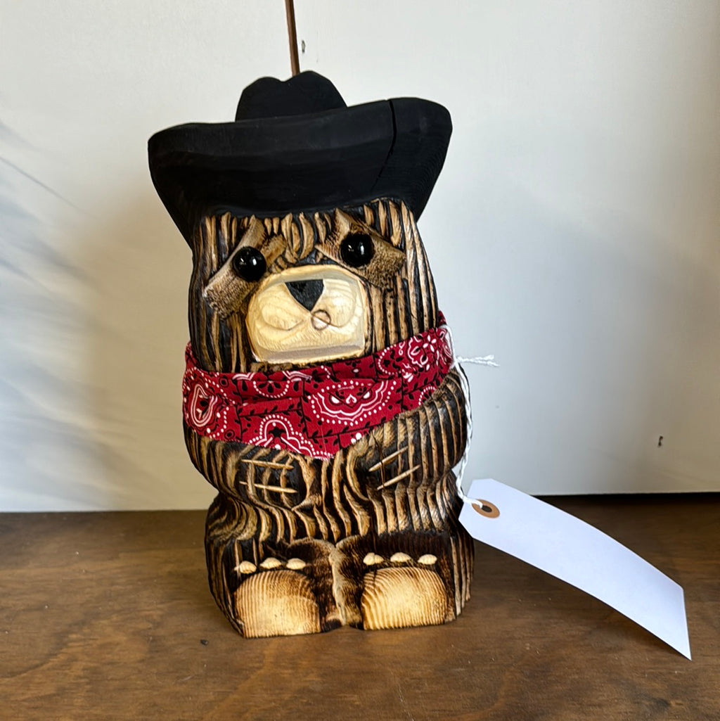 Cowboy Brown Bear 9” Tall Stock Item!