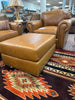 Saddle Glove Leather Ottoman. Stock Item! Save 20%!