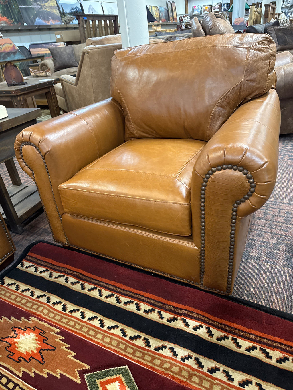 Saddle Glove Leather Chair. Stock Item! Save 20%!