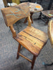 5 Piece Set - Mesquite Pub Table with Turquoise and Copper Inlay with a Iron Base