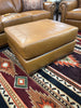 Saddle Glove Leather Ottoman. Stock Item! Save 20%!