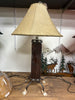 Wood Table Lamp Metal Accents HJTL 002 Dark