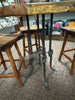 5 Piece Set - Mesquite Pub Table with Turquoise and Copper Inlay with a Iron Base