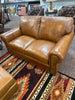 Saddle Glove Leather Loveseat. Stock Item! Save 20%!