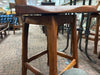 5 Piece Set - Mesquite Pub Table with Turquoise and Copper Inlay with a Iron Base