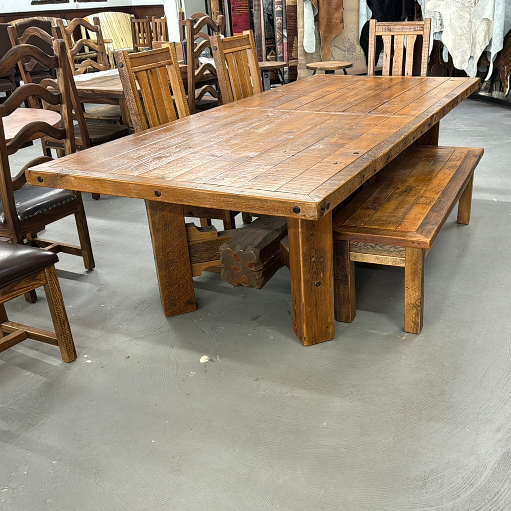 Reclaimed Barnwood 9 foot Dining Table - Stock Item! Save 20%!