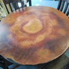 Hammered Copper round dining table - Stock Item!