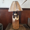 18" Bear In Stump lamp with shade - Stock Item!