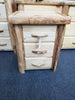 ASPEN LOG 3 DRAWER NIGHTSTAND WITH SLIDING TOP - STOCK ITEM!