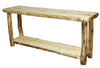 ASPEN LOG Sofa Table (72″W)  in Natural Panel & Natural Log