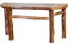 ASPEN LOG  Foyer Table (60″W)  in Natural Panel & Natural Log
