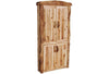 ASPEN LOG Corner Cabinet in Flat Front (39″W)  in Wild Panel & Natural Log.