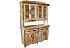 ASPEN LOG Buffet and Hutch in Flat Front (72″W) in Wild Panel & Natural Log.