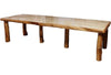 ASPEN LOG 42″W Dining Table (10′L)  in Natural Panel & Natural Log