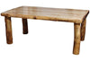 ASPEN LOG 42″W Dining Table (72″L)  in Wild Panel & Natural Log.