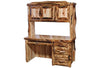 ASPEN LOG Desk and Hutch in Log Front (54″W) in Wild Panel & Gnarly Log.