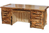 ASPEN LOG Desk in Log Front (72″W) in Wild Panel & Gnarly Log.