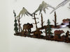 3-D METAL ART BEARS AND MOUNTAINS 8FT WIDE
