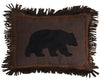 Black Bear Fringe Throw Pillow - Stock Item!