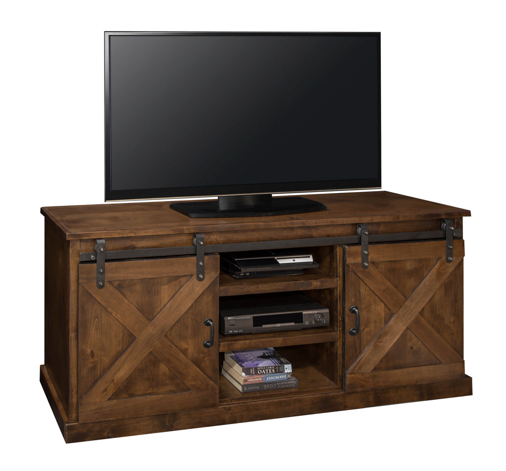 Farmhouse Collection 66" TV Console Aged Whiskey Finish - Stock Item!