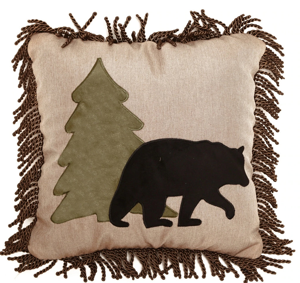 Bear and Tree Pillow - Stock Item!